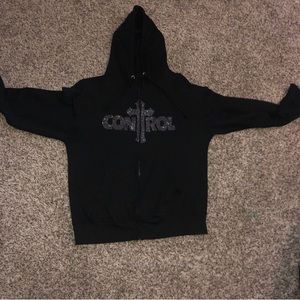 Black control hoodie in good condition